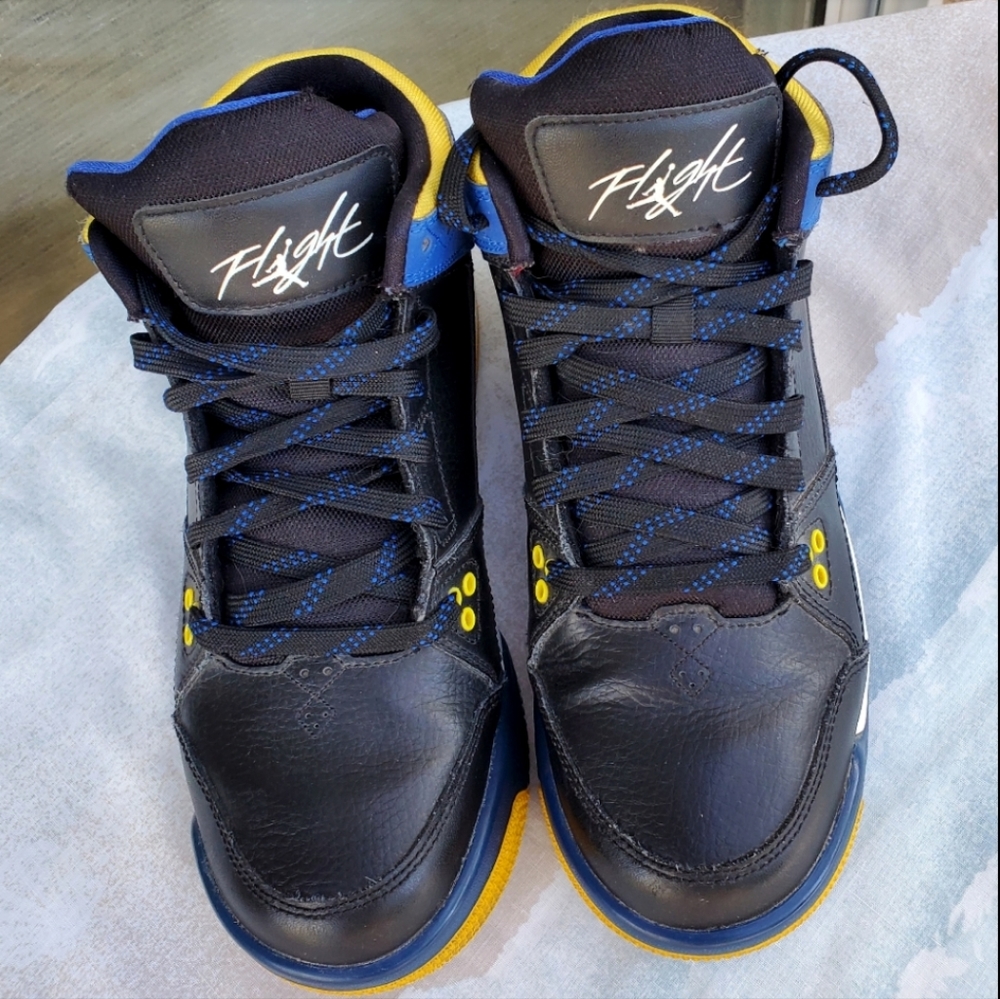 Air Jordan Flight Origin 599606-089 Black Basketball Sneakers Sz 6Y/ Wmn Sz 7.5 - Picture 7 of 14